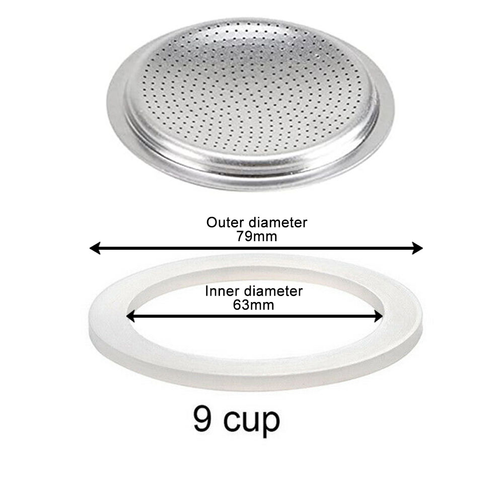 Anillo de goma para cafetera Moka italiana, arandela Flexible, piezas de repuesto para tazas, cafetera Espresso: Caqui oscuro