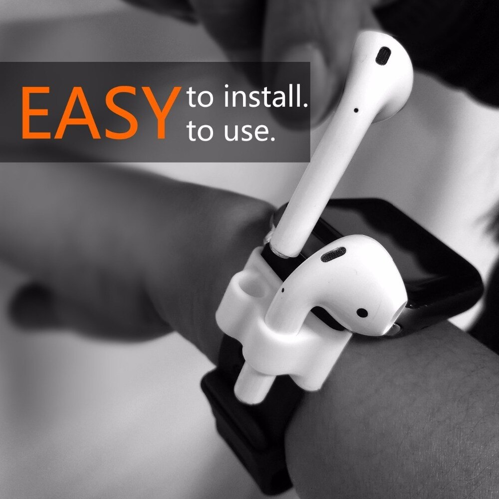 Anti-lost Silicone Bluetooth Earphone Stand Holder For AirPods Apple i7 Earphones Earbud Holder Clip For Apple Watch