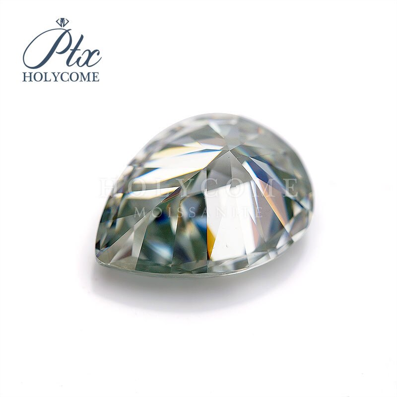 5x8mm gorąca sprzedaż VS1 zielona gruszka EX skaleczenie podawać próbnik diamentów Ⅱ luźny moissanit dostawca kamieni szlachetnych fabryka rozbić się sprzedaż certyfikat