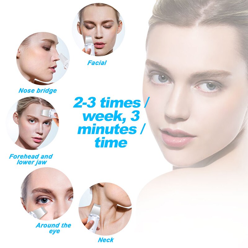 ANLAN Ultrasonic Skin Scrubber Facial Clean Machine Vibration Cleansing Removal Blackhead Exfoliating Rechargeable skin scrubber