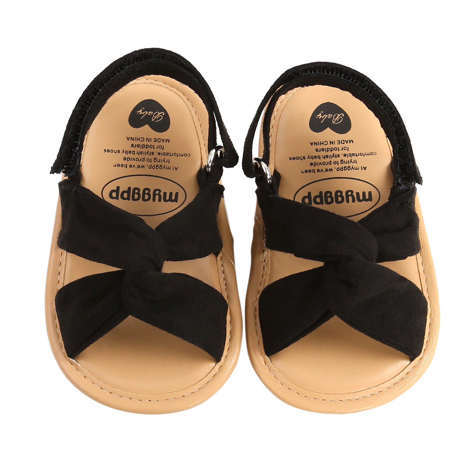 Ademende Zomer Baby Meisjes Sandalen, Peuters Eenvoudige Stijl Effen Kleur Zachte Zool Schoenen Outdoor Indoor Prewalker: Black / 0-6 months