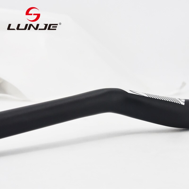 LUNJE Mountain Bike Handlebar Aluminium Bicycle Handlebar Riser Bicycle Extra Long Handlebar 31.8mm 720mm