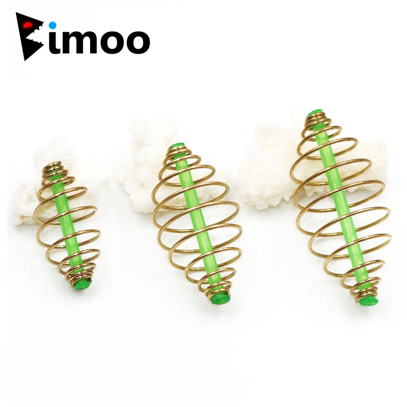 Bimoo 24PCS Method Feeder Bait Spring Cage for Carp Fishing Rig Saltwater Bottom Rigs Making Fishing Tackle