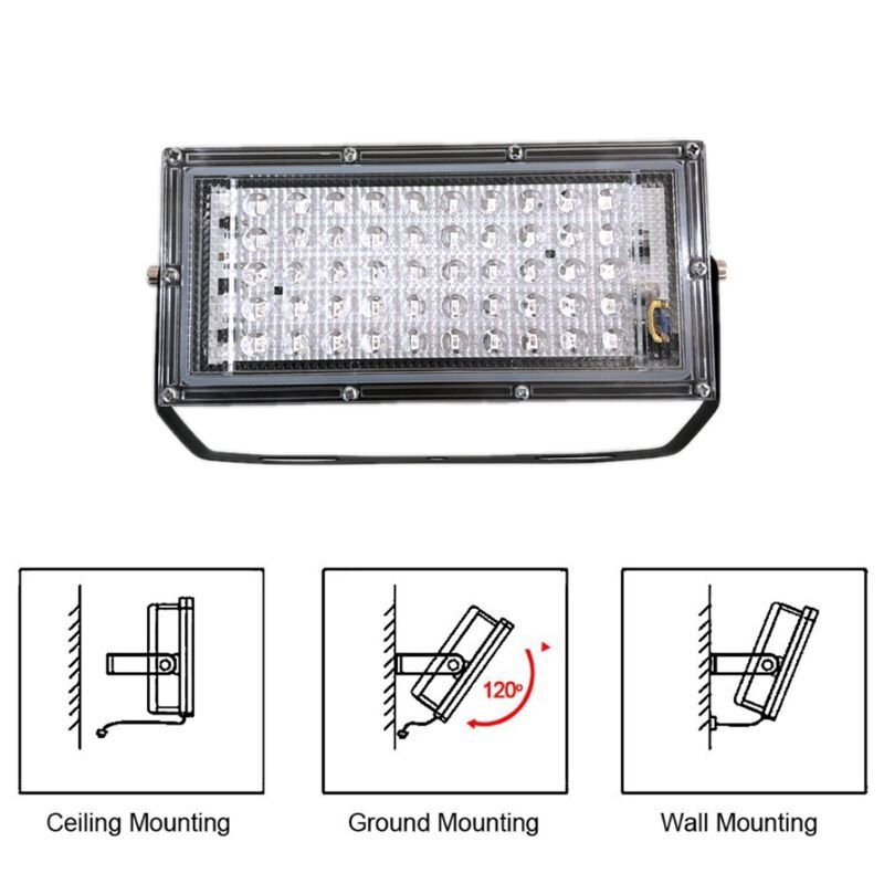 Safety and Durable 50W UV Cold Purple lamp UVA Light Ultraviolet LED Flood Light UVA EU US Plug 110V 220V
