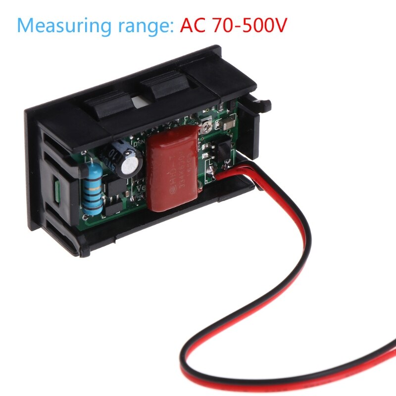 Ac 70-500V Digitale Voltmeter 0.56 Inch Rode Led 2 Draad Volt Voltage Test Meter 270E