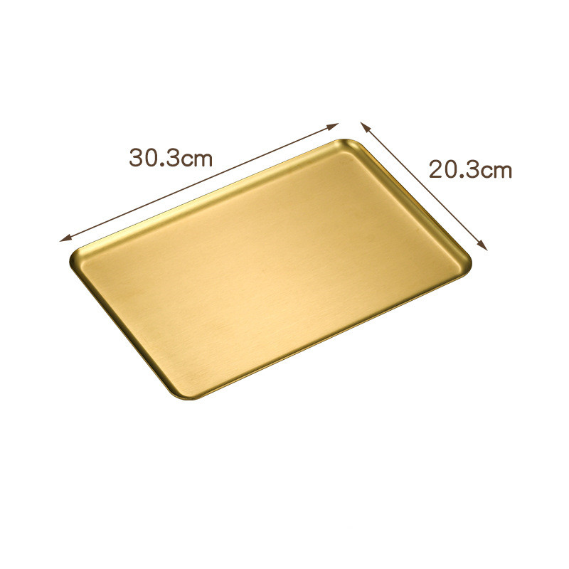 Bandeja de repostería poco profunda de acero inoxidable, platos de almacenamiento de alimentos para frutas, platos antiadherentes, sartén para pasteles, utensilios de cocina para Cocina: Gris oscuro