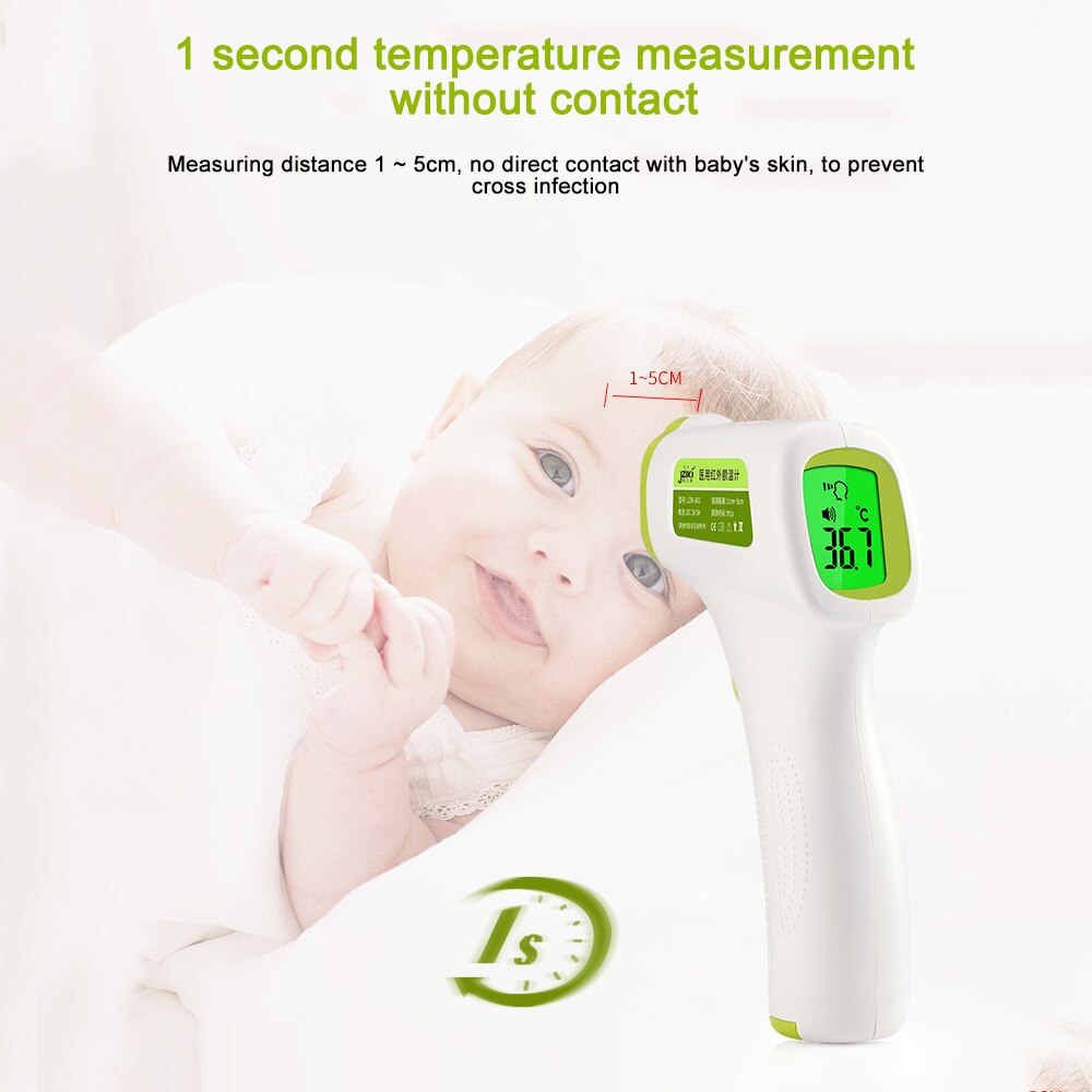 Termómetro infrarrojo para niños y bebés, termómetro electrónico casero con pantalla Digital de tres colores, termómetro infrarrojo sin contacto