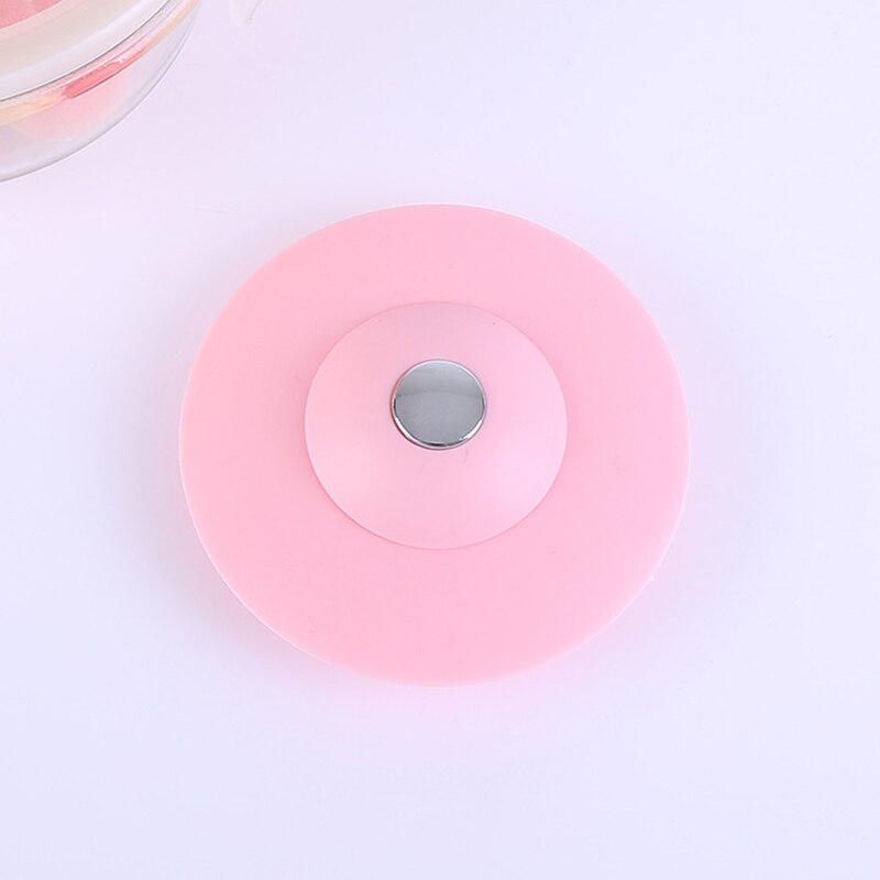 Kitchen Sink Drain Plugs Strainers Bath Drain Stopper Waste Plug Sink Filter Strainer Bathroom Shower Sink Mesh Hair Catcher: Pink