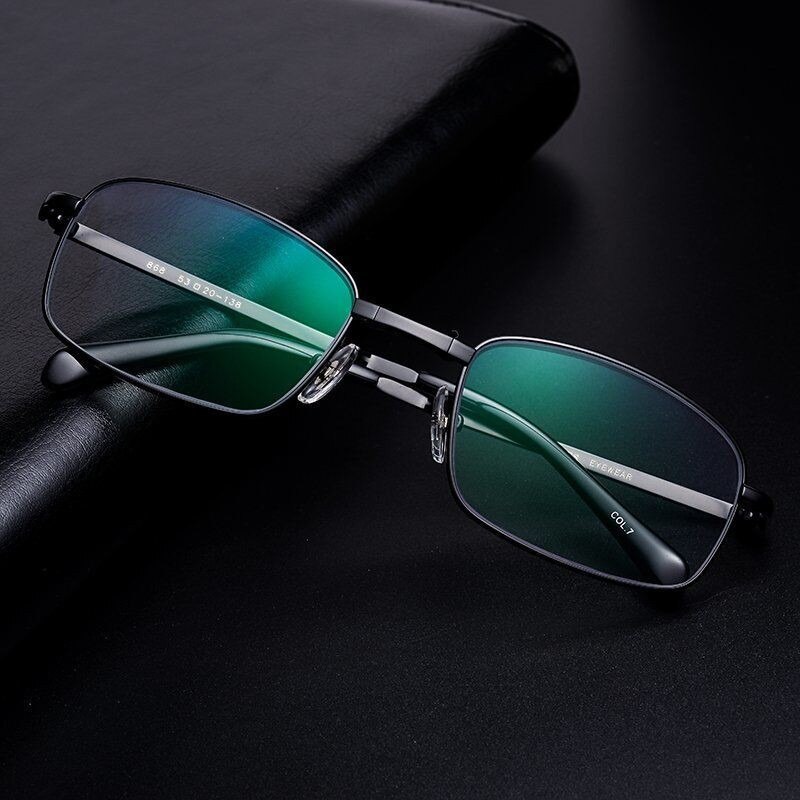 Leesbril met progressieve verkleuring, fotochromatische anti-blauwe stralen, presbyopische bril, ultralicht met etui, mini, draagbaar