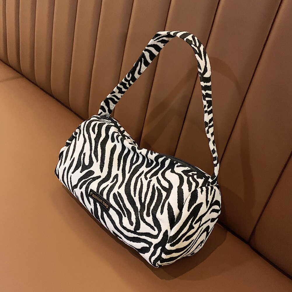 Jahrgang Zebra Leopard aufbringen Handtasche Totes Frauen retro Ebene aufbringen Unterarm Schulter Taschen Kupplungen Reisetasche Geldbörse: art D