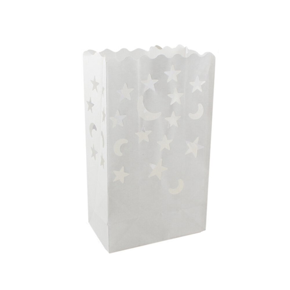 20pcs DIY Luminaria Paper Lanterns Tea Light Candle Bag Flame Resistant Paper For Festival Wedding Party Decor Multiple Styles: Style3