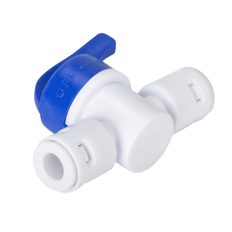 Robinet à bille en plastique à raccord rapide, tuyau d&#39;eau droit, raccord pour système d&#39;aquarium d&#39;osmose