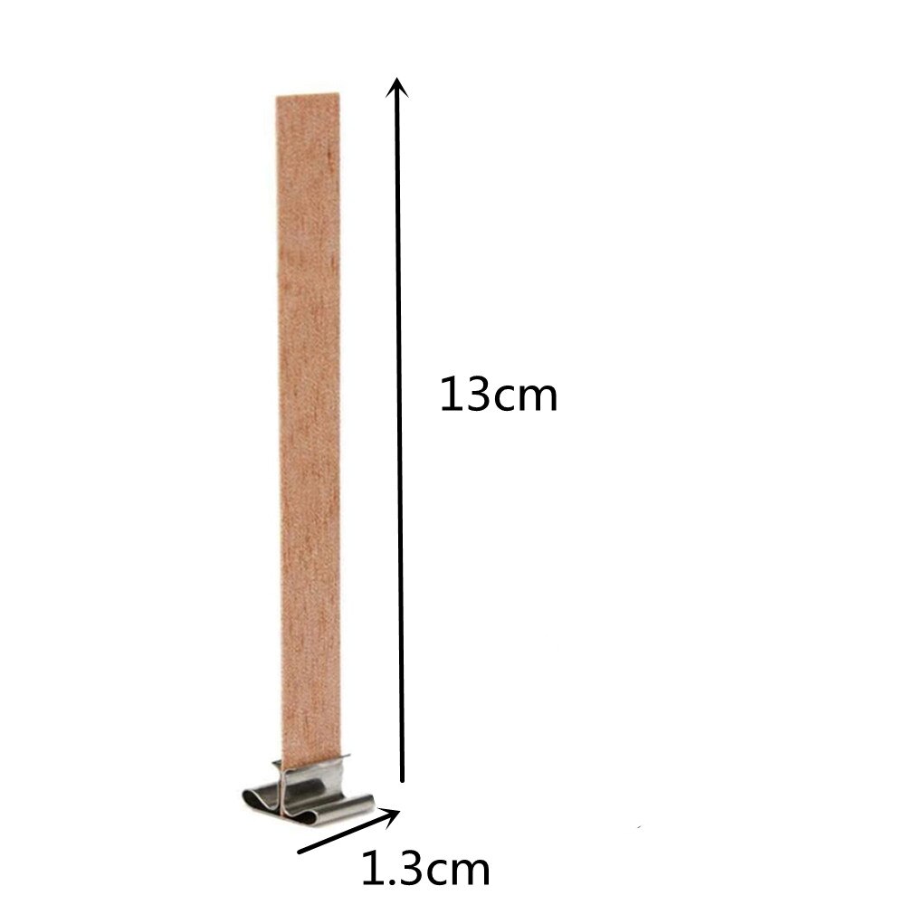 20Pcs Wooden Candles Wick Aromatherapy candle wick with Sustainer Core for DIY Candle Making Kit Supplies Handmade Soy Parffin W