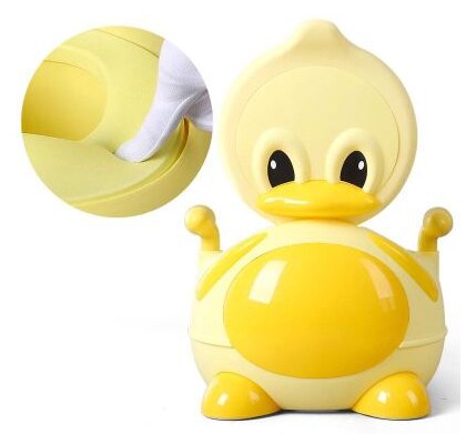 Orinal de pato para bebé, asiento de orinal de PU suave para niños, estilo