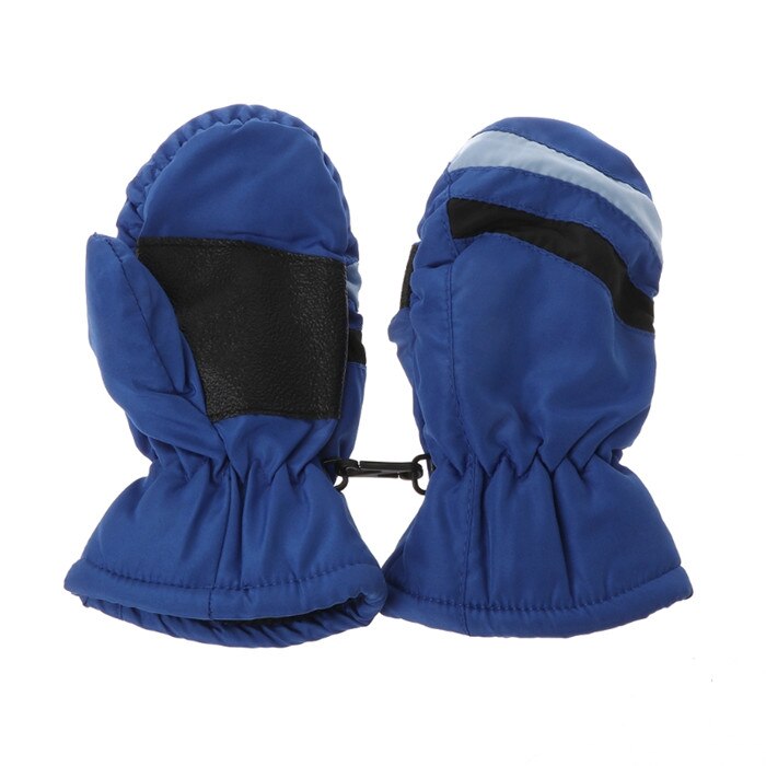 2-5y Bambino Guanto di Inverno Dei Capretti Delle Ragazze Dei Ragazzi Guanti Caldi All'aperto Impermeabile Windproof-m15: Blu