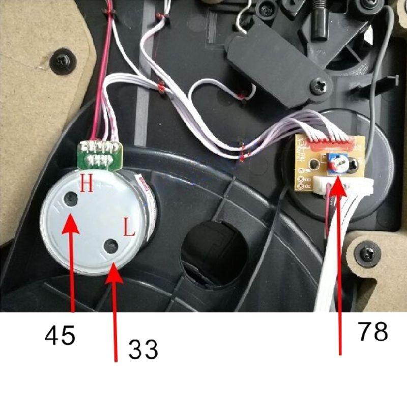 9-12V 3-Speed 33/45/78 Metal Turntables Motor 25 mm Mounting Holes Turntable Record Player Motor