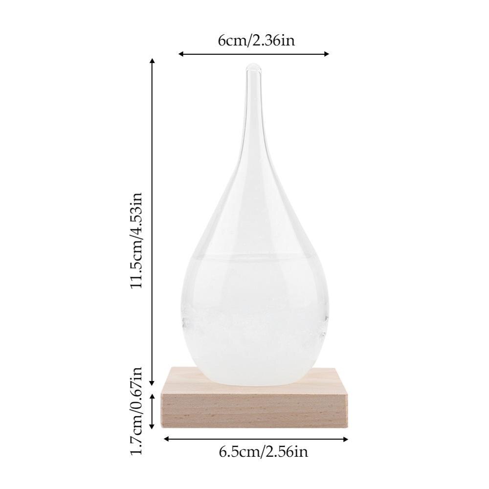 Christmas Barometer Droplet Storm Glass -Shaped Storm Glass Bottle Desktop Weather Station Weather Predictor Decor