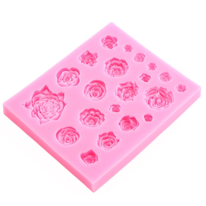 Roses Flower Fondant Candy Silicone Mold Sugarcraft Cake Decoration Tool Cupcake Topper Polymer Clay Resin Jewelry Casting Molds