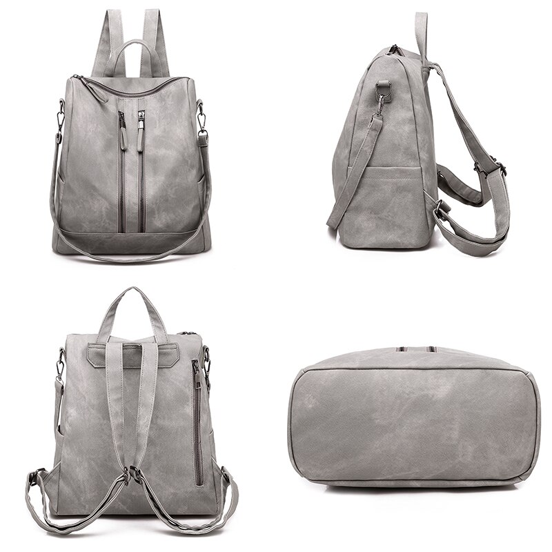 Mochila femenina , mochila femenina informal multifunción, mochila de cuero para mujer, bolso de hombro femenino, mochila A Dos viajes