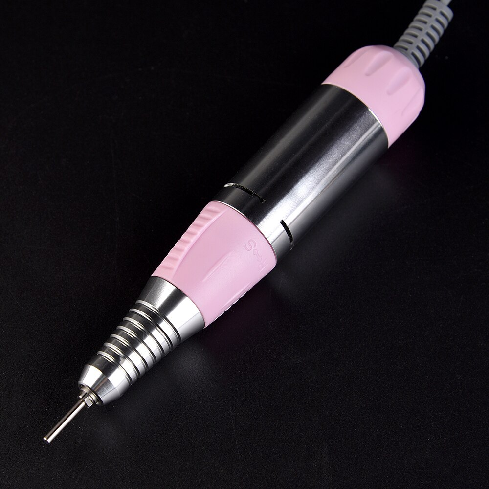 Perceuse à ongles électrique Portable rose, avec écran LED et 4 mèches de ponçage pour manucure et pédicure, équipement d'art des ongles