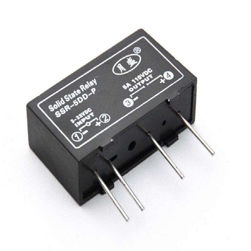 2 stuks PCB Pin Solid State Relais PCB DC SSR-5DD-P (5A) PCB Kleine Solid State Relais
