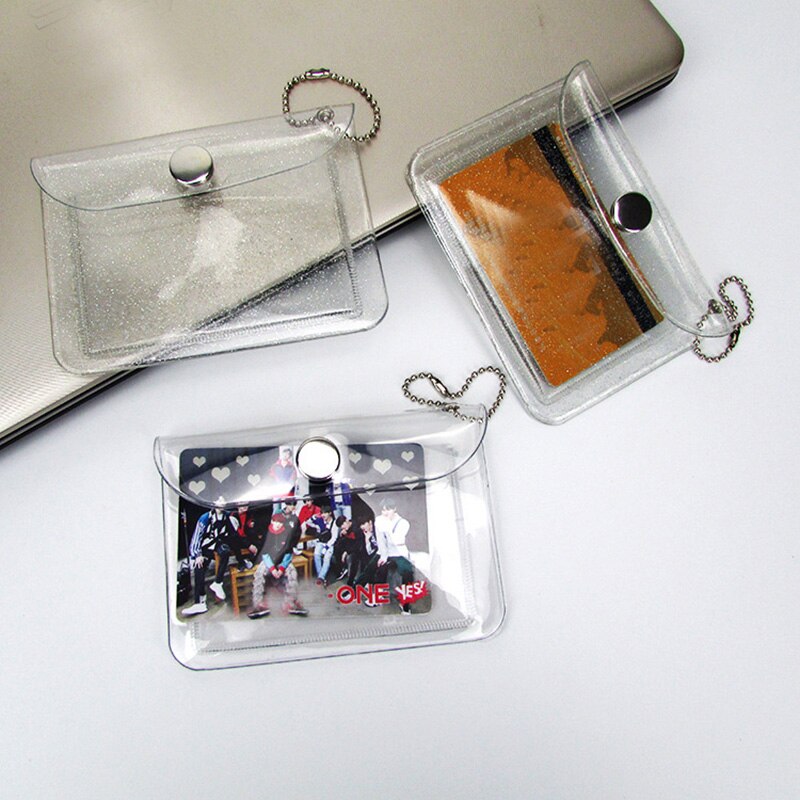 Porte-cartes en PVC Transparent, 10 pièces, porte-cartes de visite pour femmes et filles, sac de carte de crédit, porte-cartes d&#39;identité, portefeuille