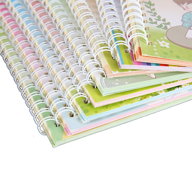 8pcs/set Digital Copybook English Hand Writing Round Handgroove Copy English Alphabet Word Letters Auto Fades Can Be Reused