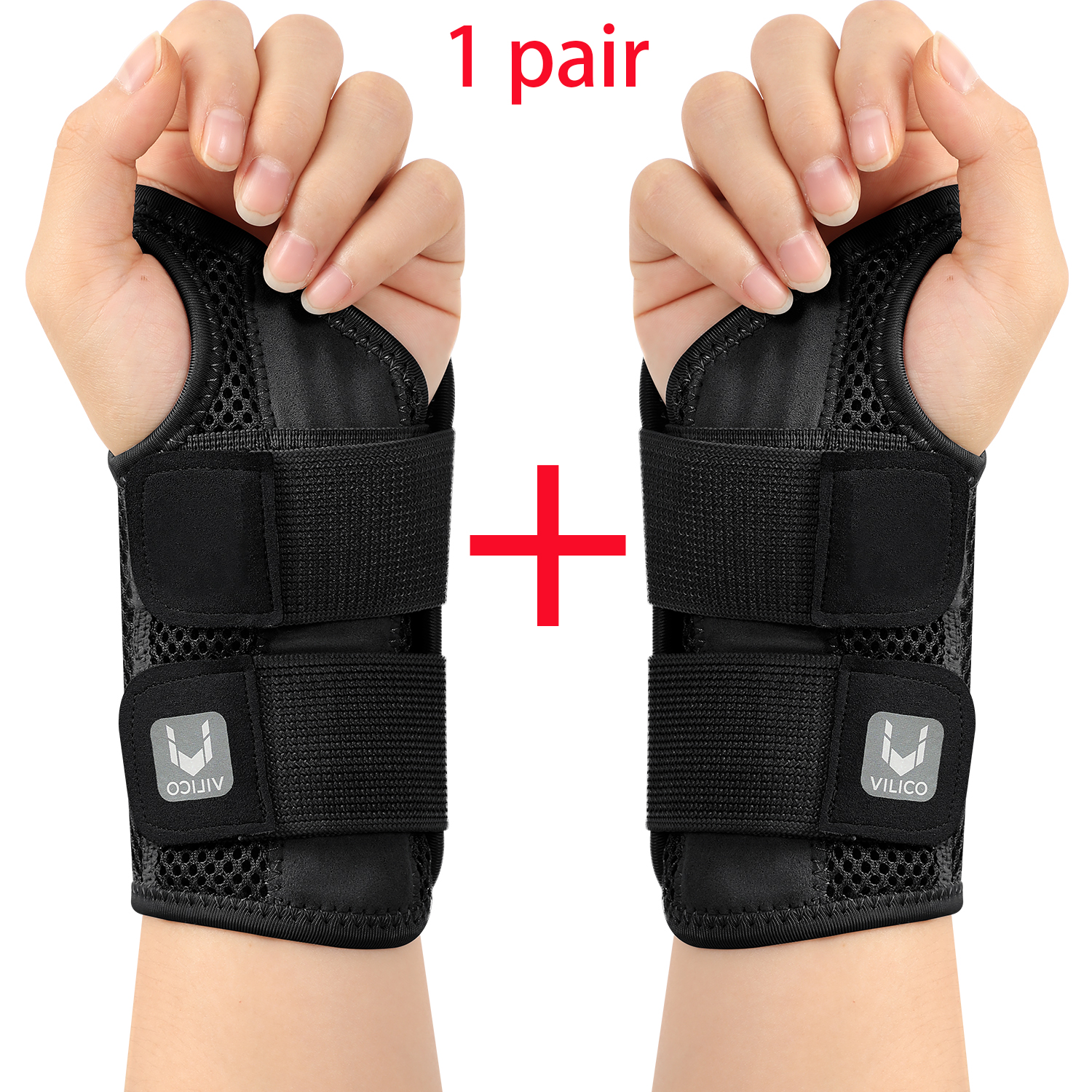 2PC Finger Joint Pain Tendon Sheath Adjustable Dual Strap Wrist Guard with Thin Thumb Strain Protection Strap Wrist Guard: L/XL / Yellow