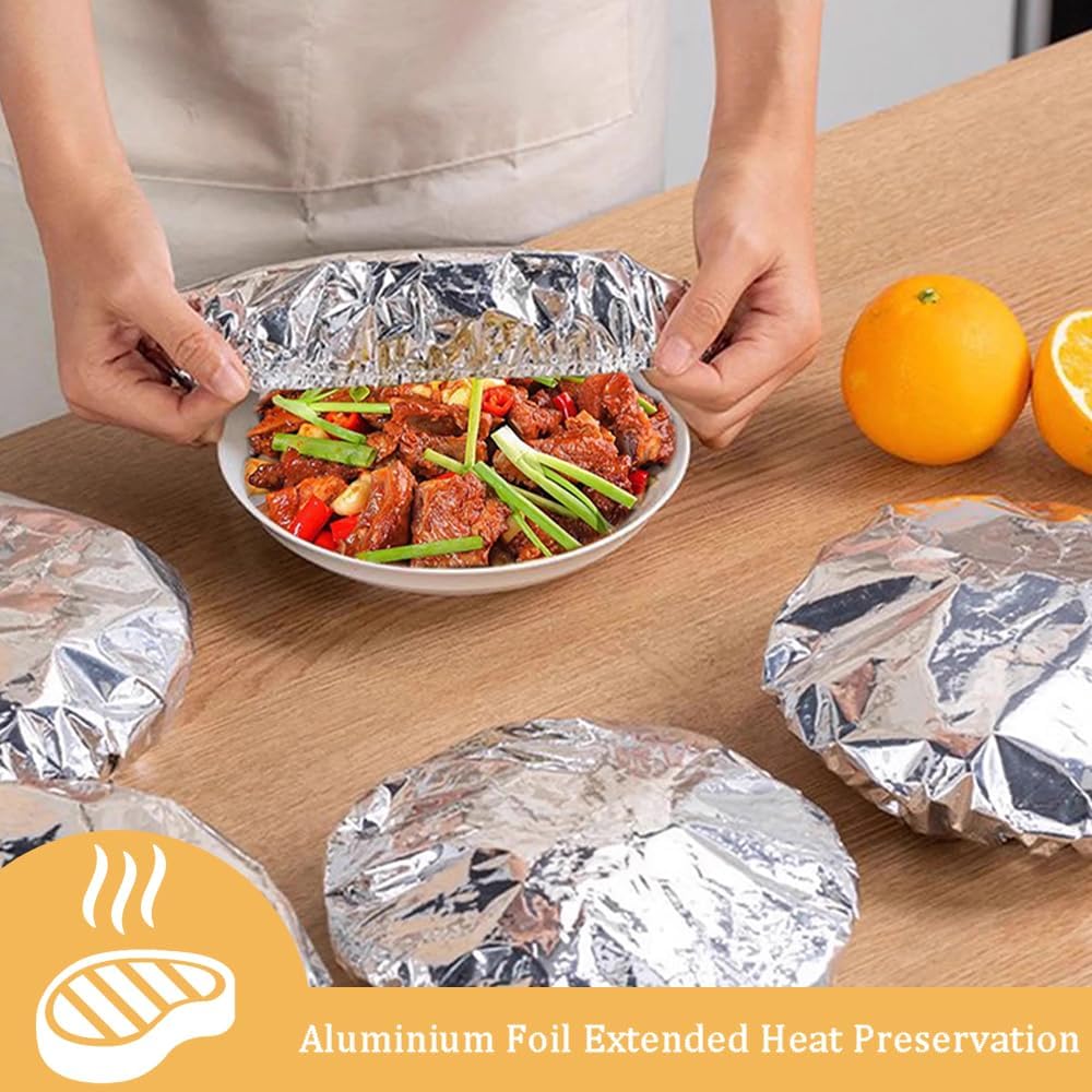 Aluminum Foil Keep Warm Covers Dining Table Food Preservation Cover Microwave Oven Heating Waterproof Oil Proof Kitchen Tools