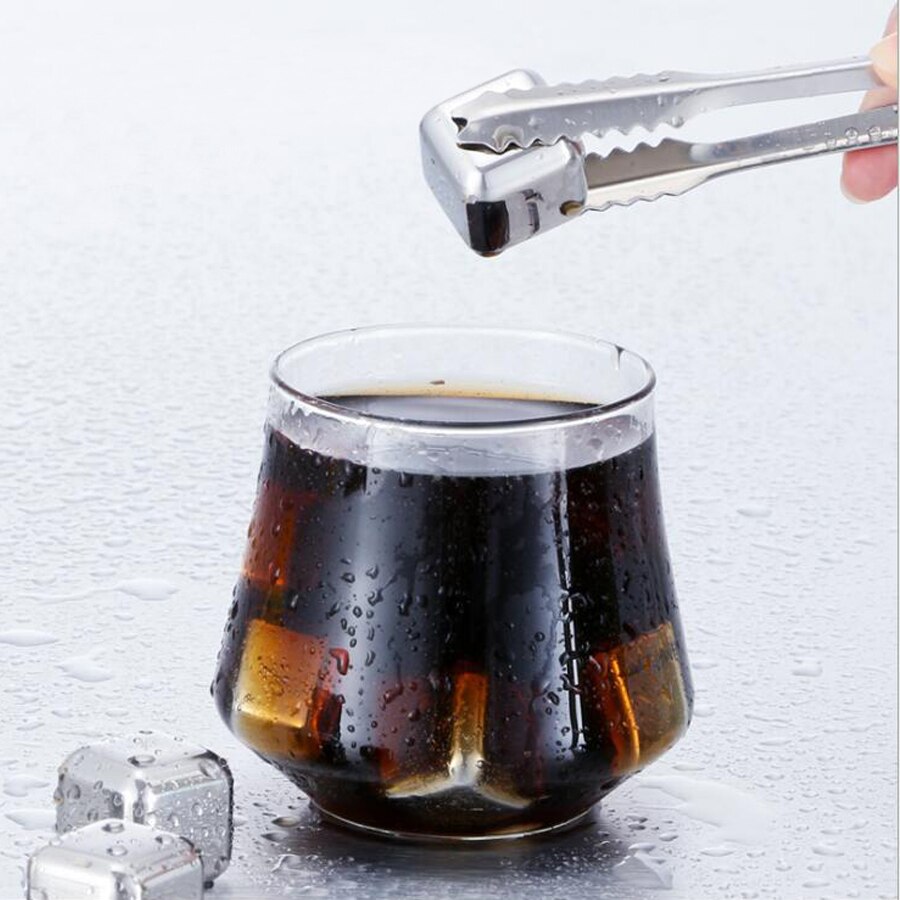 Edelstahl Eiswürfel Whisky Wein Chilling Stein Für Wodka Champagner Würze Mehrweg Kühler Für Bar Werkzeuge Set