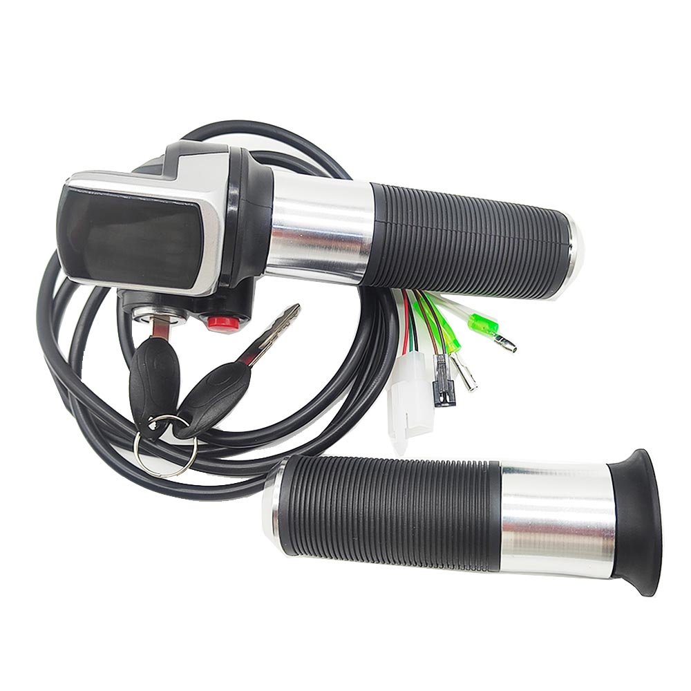 36V 48V Elektrische Fiets/Scooter/Motorfiets/Ebike Speed Gas Handvat/Gashendel/Gaspedaal Twist grip Zilver Kleur Cruise Functie