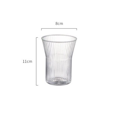 Origami Style Glass Cup Transparent Tea Coffee Mug Ice Beer Cup Heat Resistant Insulated Glass Cup Milk Juice Mug: D  