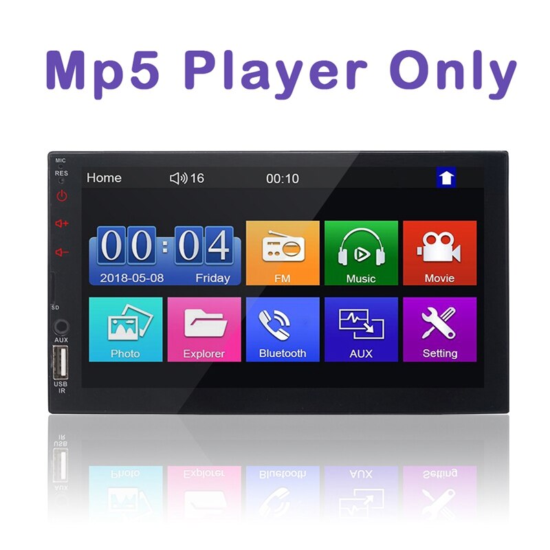 7 inch hd  sn 2 din  mp5 speler 7023 auto bluetooth handsfree achteruitrijcamera multimediaspeler