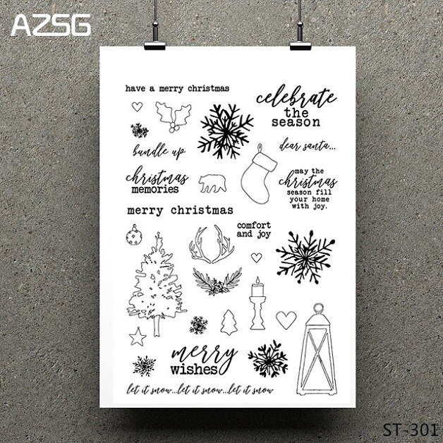 Julsnögubbe/tomten genomskinlig klar stämpel för gör-det-själv scrapbooking/fotoalbum dekorativa klara stämpelark 11*16cm: Stämplar st -301