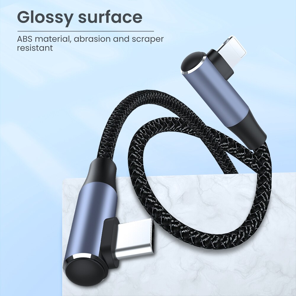 Pd 20W Dubbele Elleboog Usb Kabel Voor Iphone 13 12 Mini 11 Pro Max Snel Opladen Usb Type C kabel Lading Data Snoer Voor Macbook