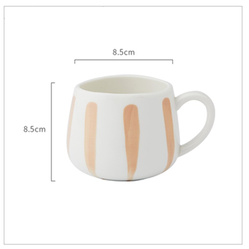 360ml Cute Cute Ceramics Coffee Mug Geometric Handmade Mugs Drinkware Breakfast Milk Tea Water Cup With Handle Cup