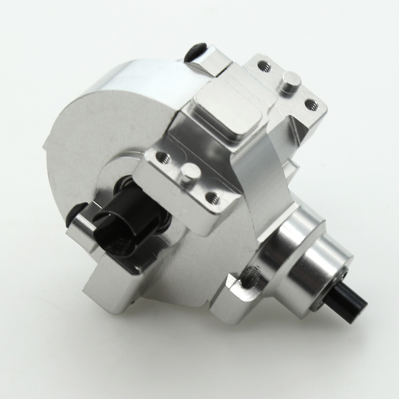 HSP Electric Car Gearbox Differential Gear Box Set 02024 02051 02030 03015 for 1/10 HSP 94111 94123 94106 94107 94108 94170: metal silver front