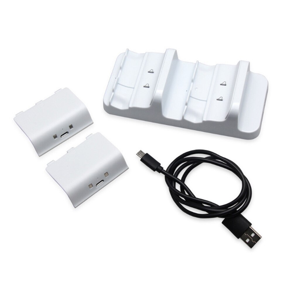 Dual Controllers Charger Charging Dock Game Accessories With Battery Packs Stand Portable Station Base For Xbox One