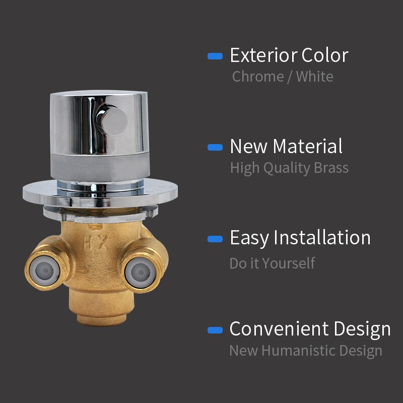 1 Manier Uitgang Thermostatische Messing Douchekranen Wandmontage Koud & Warm Water Mengkraan Mengkraan Thermostatische Douchekraan