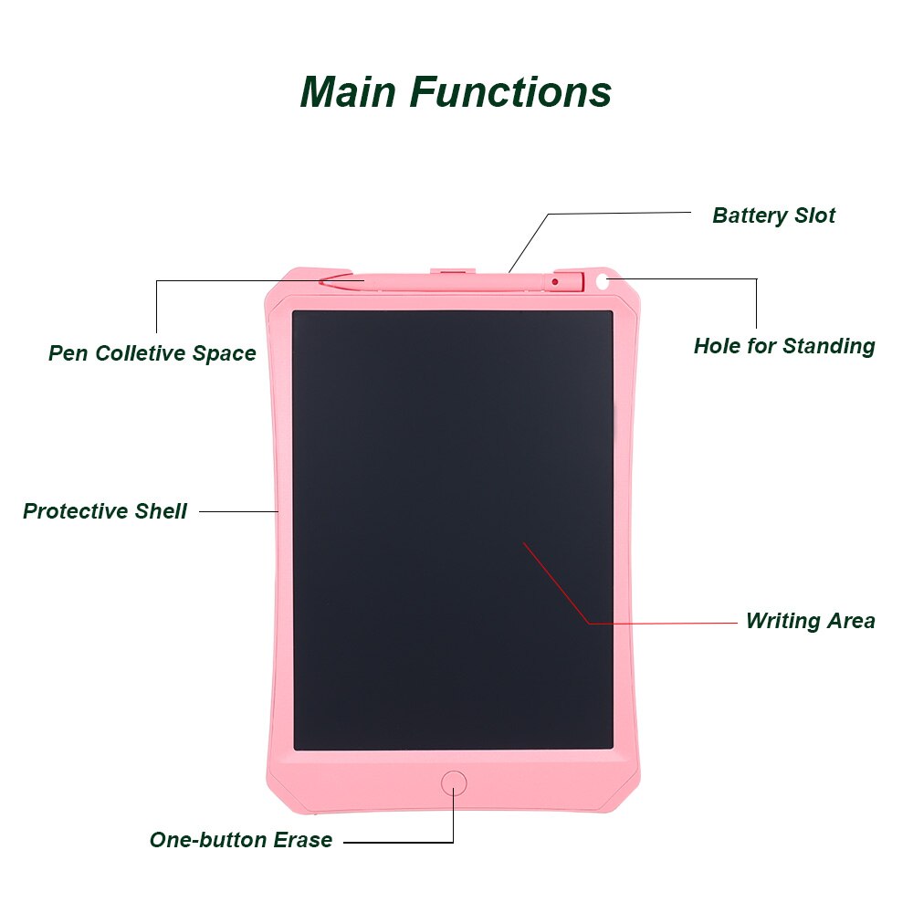 11" Portable Smart LCD Writing Tablet Electronic Notepad Drawing Graphics Board With Stylus Pen With Battery for Children