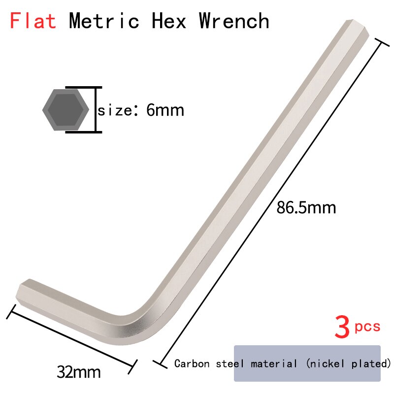S2 Allen Key Hardened L-shaped Hexagon Key with Extended Inner Hexagon Wrench Single Inner Hexagon Screwdriver Set 0.7/5/6/17mm: Orange