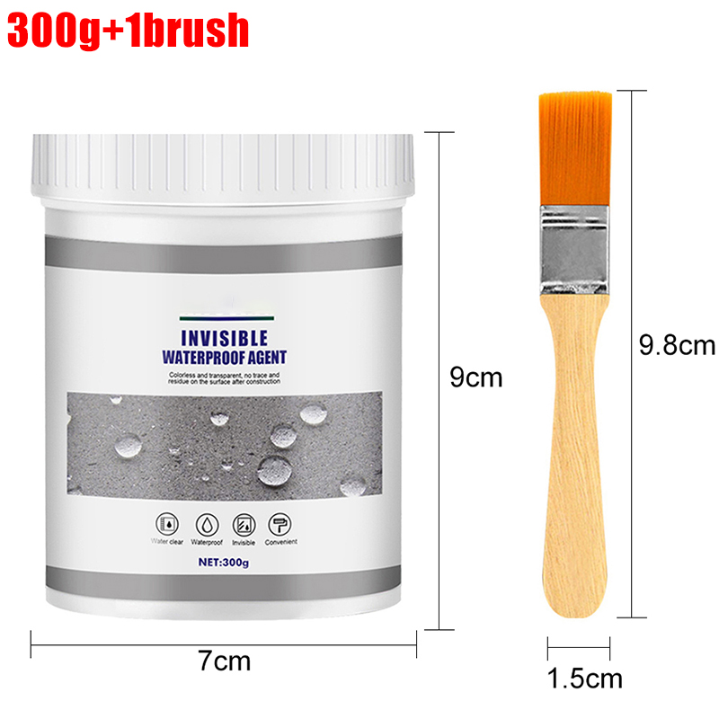 30-300g Water-resistant Sealant Invisible Waterproof Sealant Transparent Anti-leak Tool Strong Sealant Bathroom Roof Water Tool: Gold