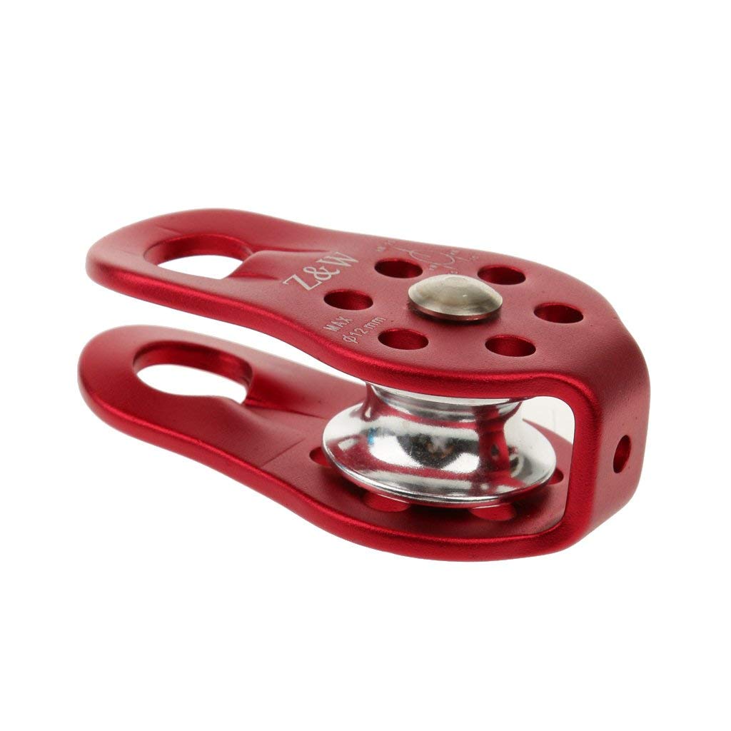 ) 2 pcs Rock Pulley Rope Tree Climbing Climber arborist Fixed pulley Red