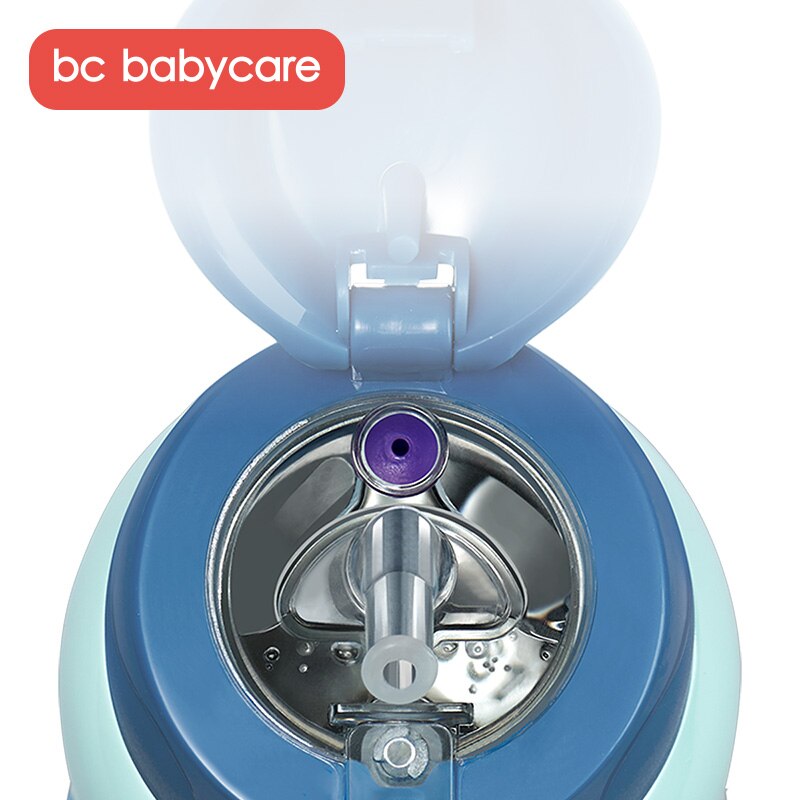 Bc babycare 600ml 3 in 1 baby vacuüm tuitbeker draagbare pers rietje waterfles lekvrije geïsoleerde roestvrijstalen thermosbeker