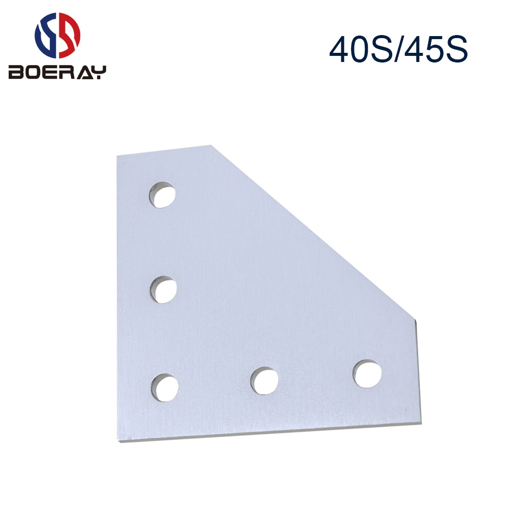 5 Hole 4040 4545 Bracket 90 Degree Joint Board Plate Corner Angle Bracket Connection Joint Strip for Aluminum Profile