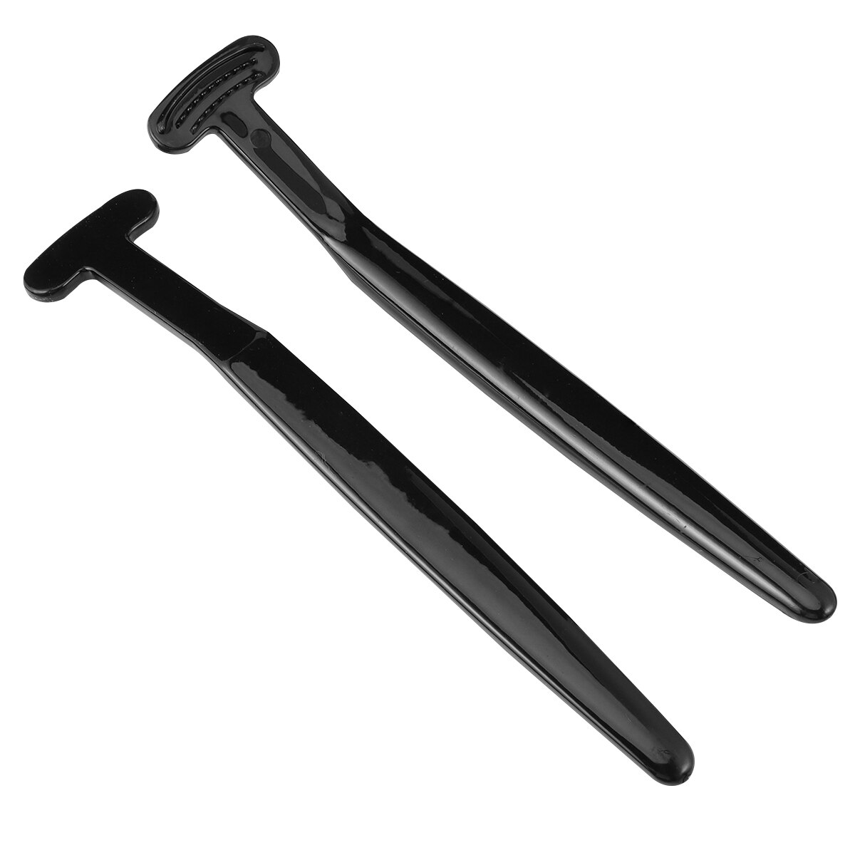 2Pcs Tong Brush Cleaner Orale Cleaning Tong Borstel Verwijderen Bamboe Houtskool Tong Schraper (Zwart)