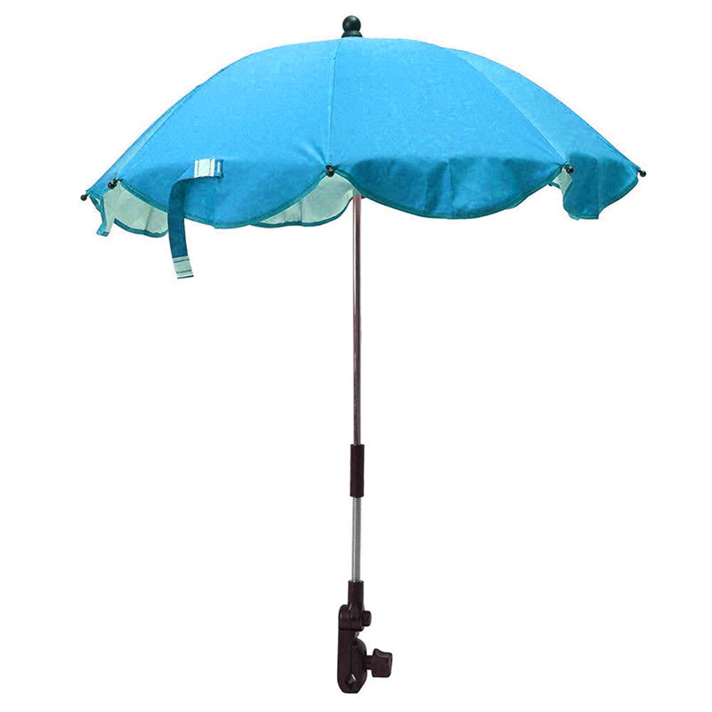 Infant Baby Stroller Umbrella Adjustable Baby Pushchair Umbrella Sun Shade Pram Canopy Cover Umbrella Baby Stroller Accessories: Sky Blue