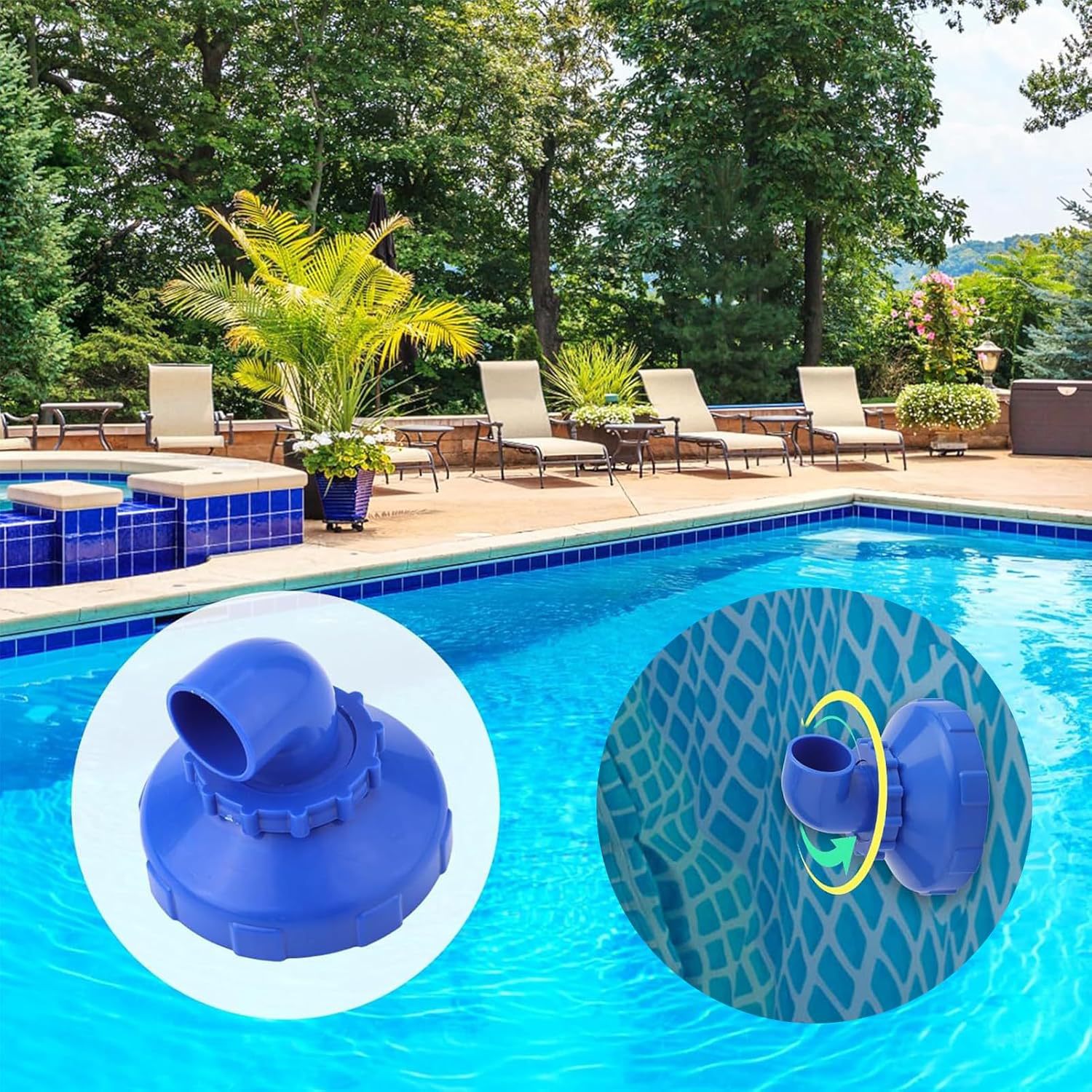 Pool Inlet 360° Rotatable Pool Inlet Nozzle Accessories Pool Backflow Nozzle Flow Inlet Accessories Pool Accessories