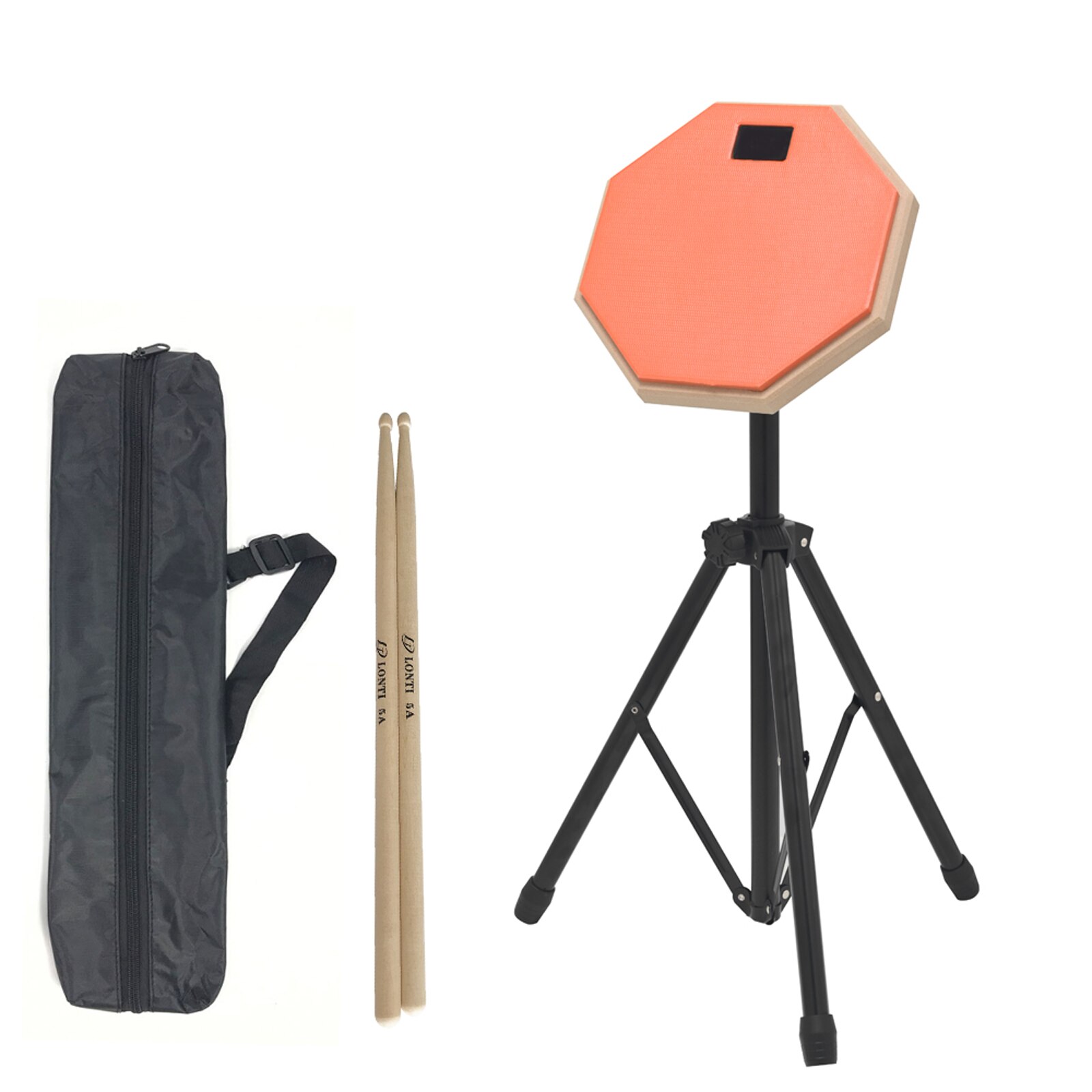 8in Rubber Houten Domme Drum Praktijk Training Drum Pad Voor Drums Oefening Slaginstrumenten Drum Accessoires: Oranje