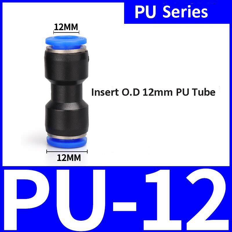 Pneumatiske fittings fitting plastkoblinger pu  pg 4mm 6mm to 8mm 10mm luft vannslange rør push-in rett luft hurtigkobling: Mørk grønn